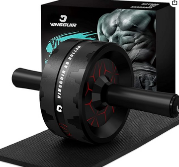 Vinsguir Ab Roller Wheel, Abs Workout Equipment for Abdominal & Core Strength Training, Exercise Wheels for Home Gym, Fitness Equipment for Core Workout with Knee Pad Accessories